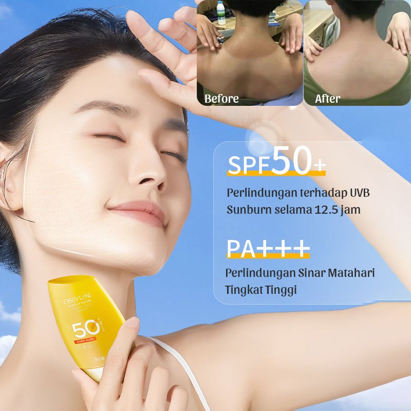 Tabir Surya UV Pemutih SPF50+ PA+++Karasan Tabir Surya Pencerah Tubuh Tabir Surya Pelembab (60Ml)