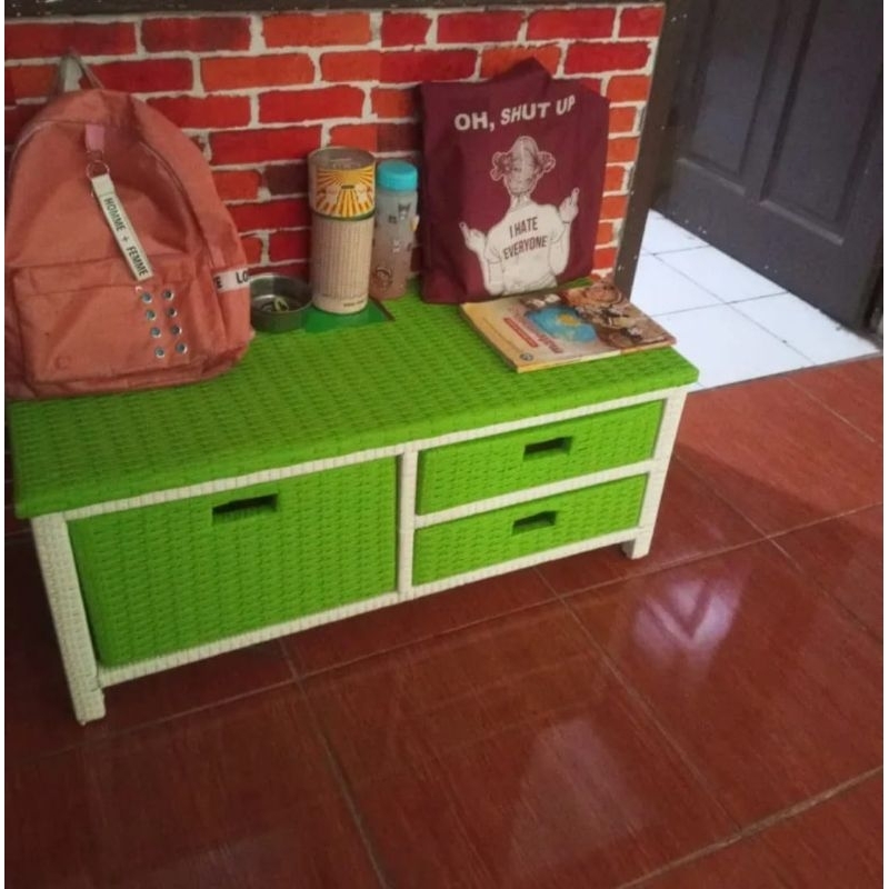 Rak 3 viral,rak tv 32 inch,lemari rotan anyaman sintetis