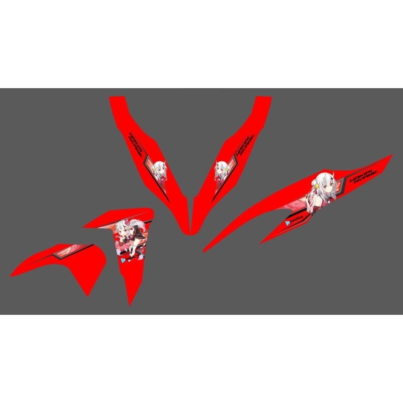 striping sticker transfaran vario led new 125/150 anime nakiri ayame