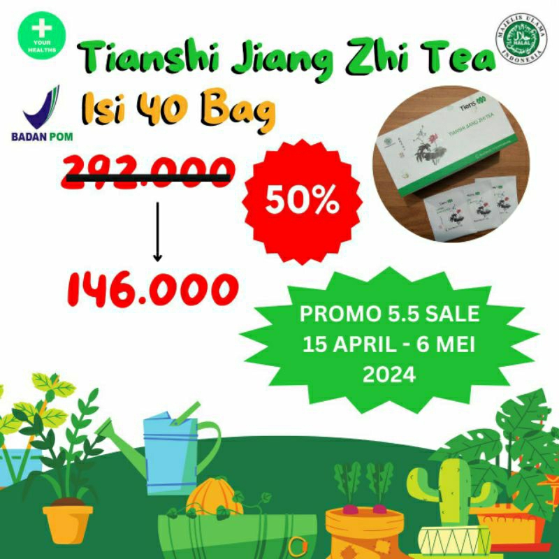 

Tiens Tianshi Jiang Zhi Tea isi 40 bag membantu melasingkan badan