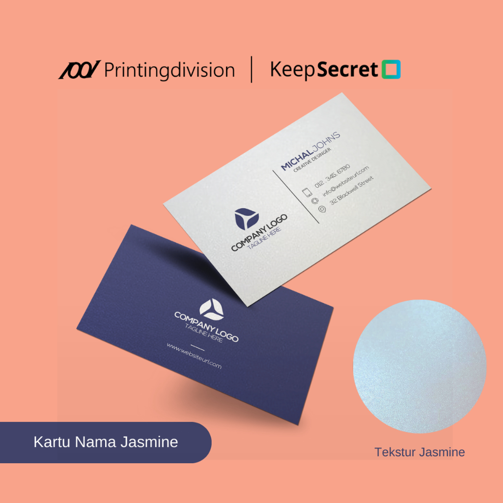 

Kartu Nama / Bussiness Card Premium Jasmine Glitter Paper - Cetak satu sisi