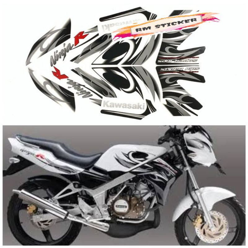 Stiker Kawasaki 2012 putih Ninja R