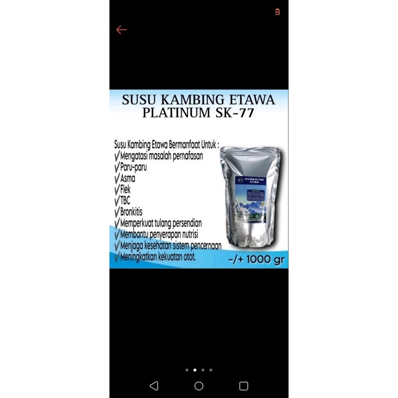 

SUSU KAMBING ETAWA GRADE A2 ATAU SUSU SK77 ATAU SUSU KAMBING