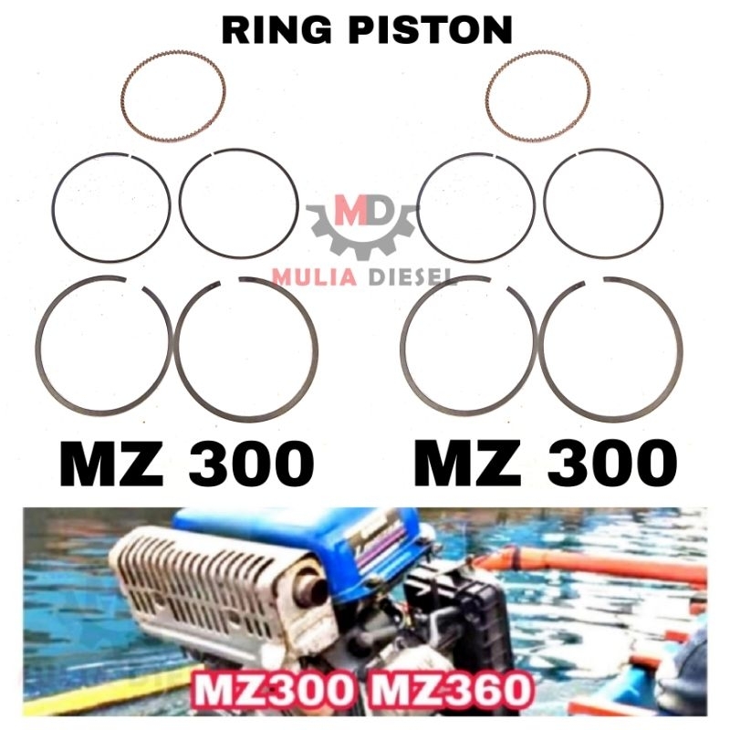 Ring Piston Reng Seher Canting Mesin Penggerak Generator MZ300 MZ 300