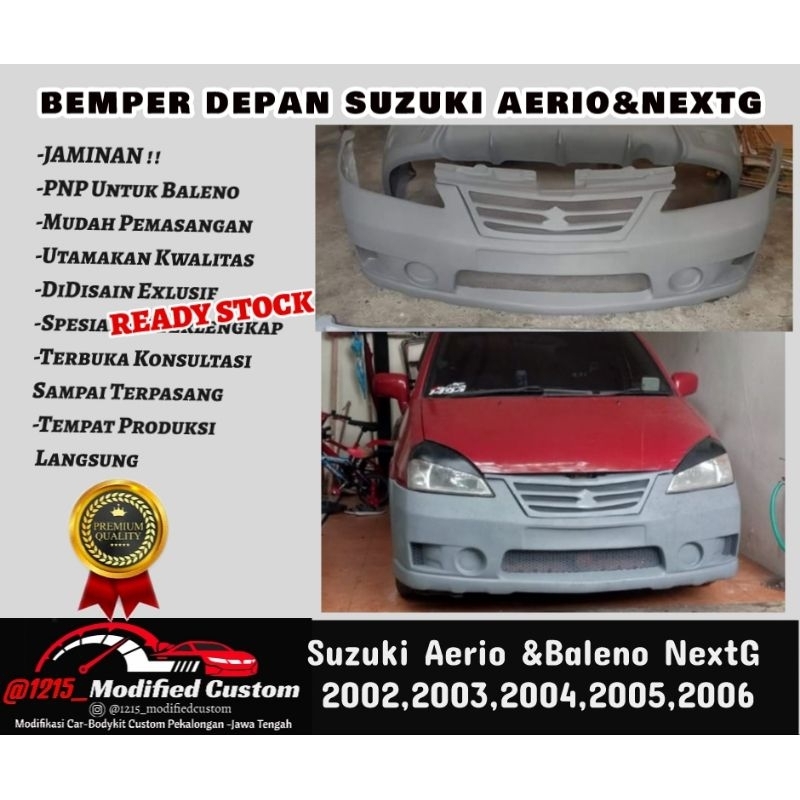 Bemper depan Suzuki aerio Modif Liana series