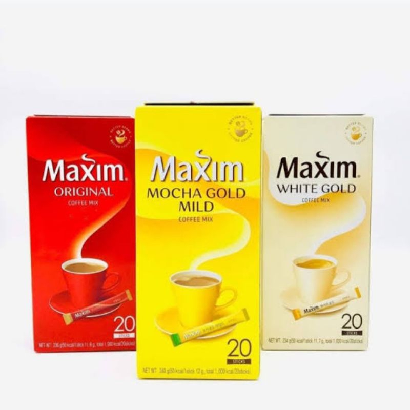 

Kopi Maxim Coffee Mix Korea Original , Mocha Gold , White Gold