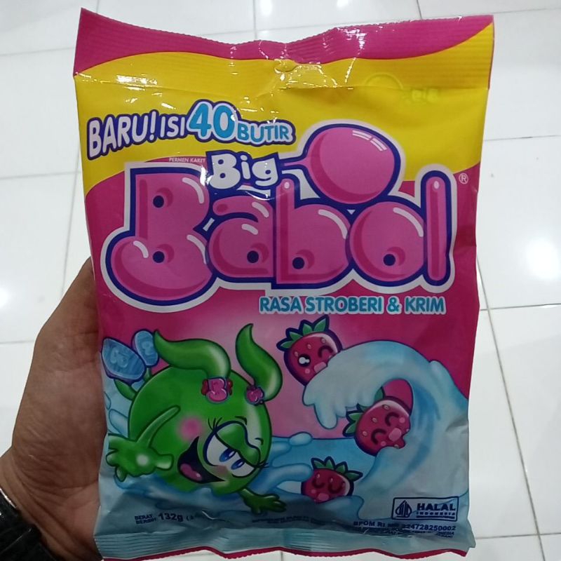 

Big Babol Permen Karet Rasa Stroberi & Krim isi 40 pcs @3.5g / 132 gram SAK