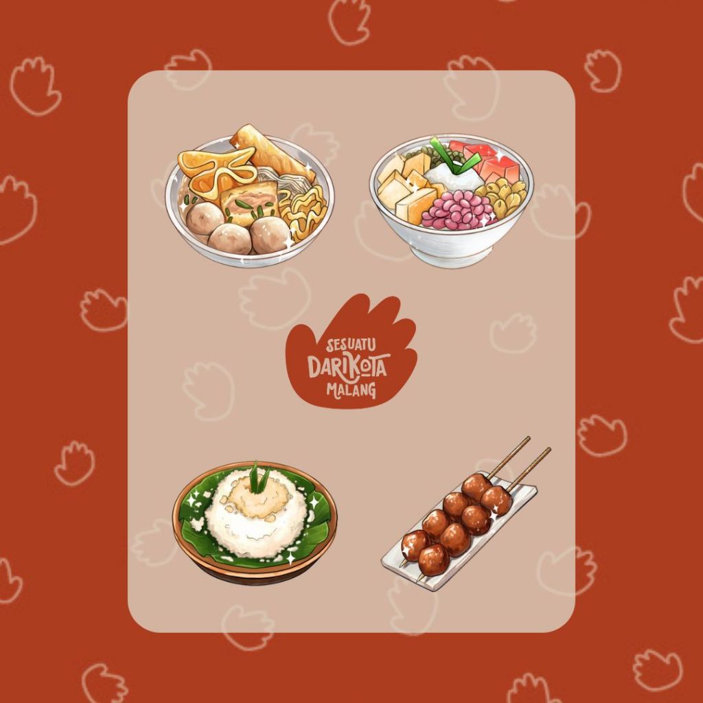 

DariKota Sticker Kisscut seri makanan aksesoris laptop aksesoris notebook digital art original oleh oleh khas malang