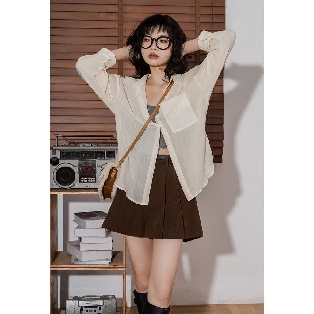 Impor Rok Wanita Corduroy Rok Corduroy Skirt Korean Rok Pendek Mini Skirt