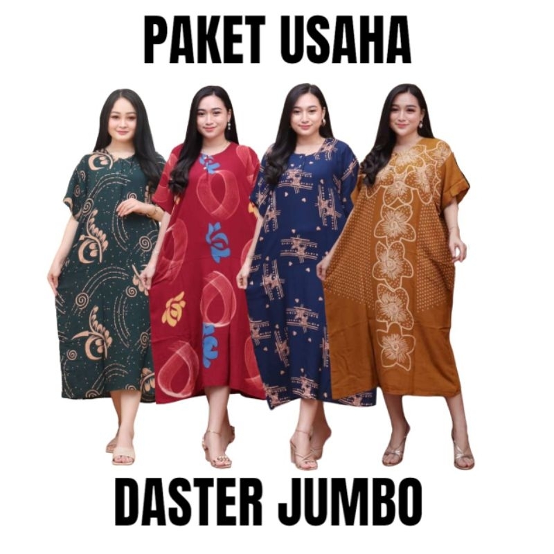 paket daster jumbo 100 rb dapat 3 pcs daster jumbo kekinian