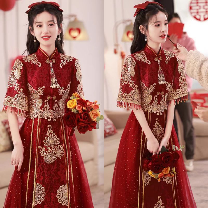 ND-961 XS-3XL Custom Size Gaun sangjit cheongsam mewah import gaun sangjit cheongsam gaun sangjit we
