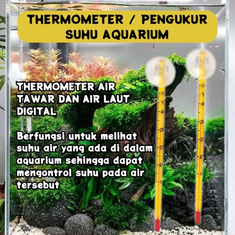 Pengukur suhu air aquarium / Thermometer Aquarium Air Tawar Dan Air Laut