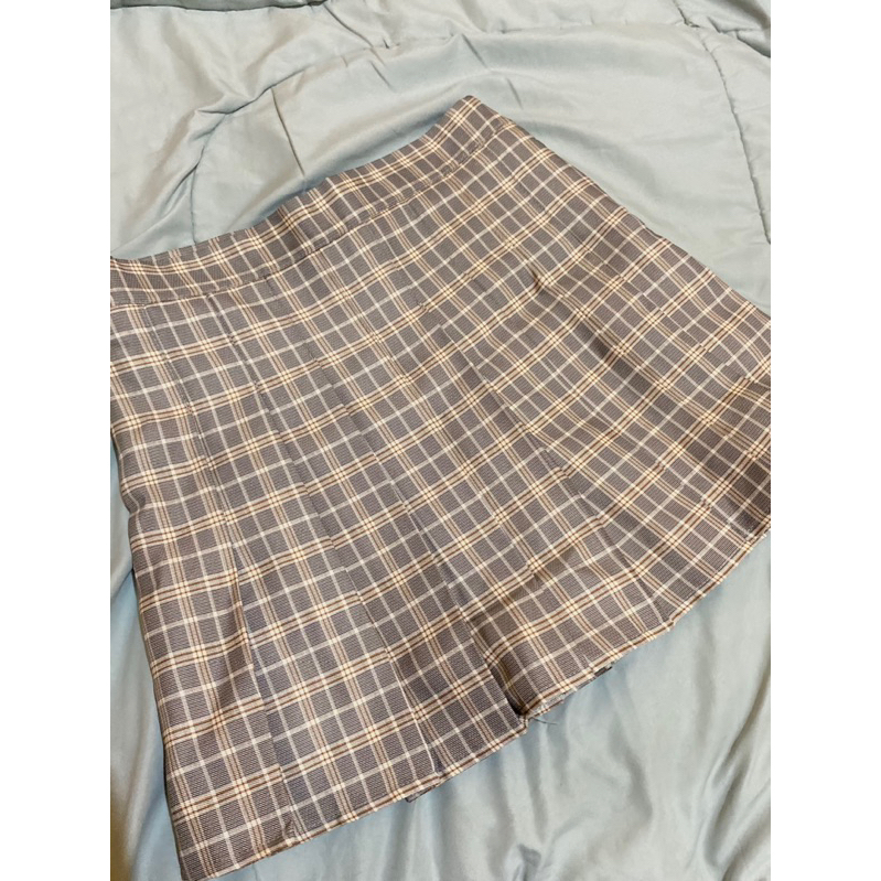 (PRELOVED) Korean Tartan Tennis Mini Skirt/ Korean Rok Mini