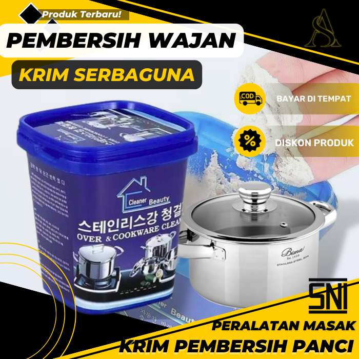AN krim penggosok panci Pembersih kerak panci penggosok panci Abu gosok pembersih panci viral