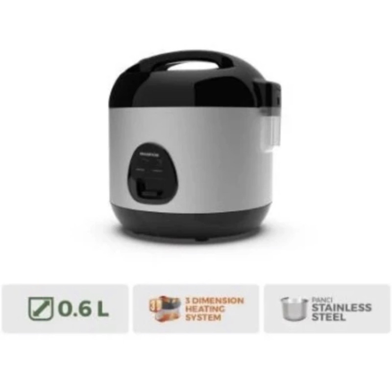 RICE COOKER PENANAK NASI 0,6 LITER MRJ0623 stainless steel