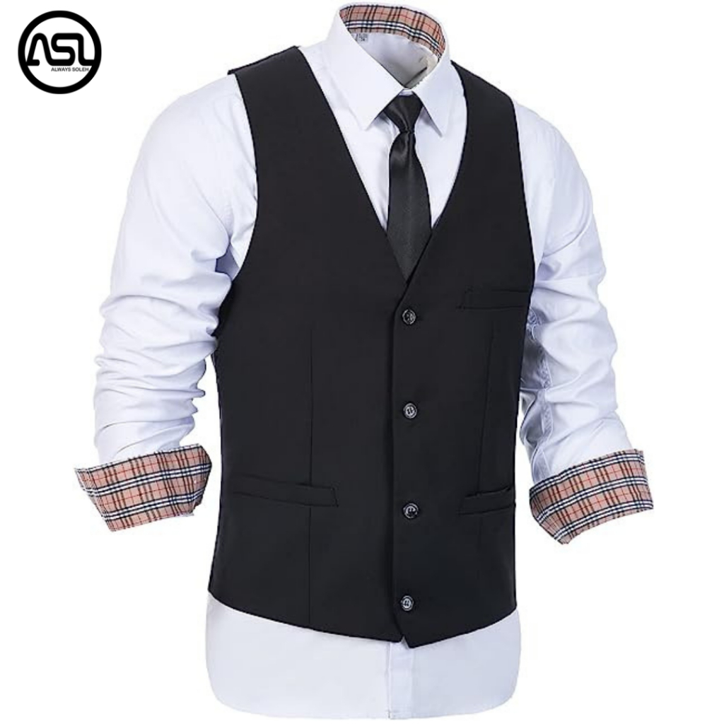 Vest Rompi Formal Pria Stelan Dalaman Jas Cowok