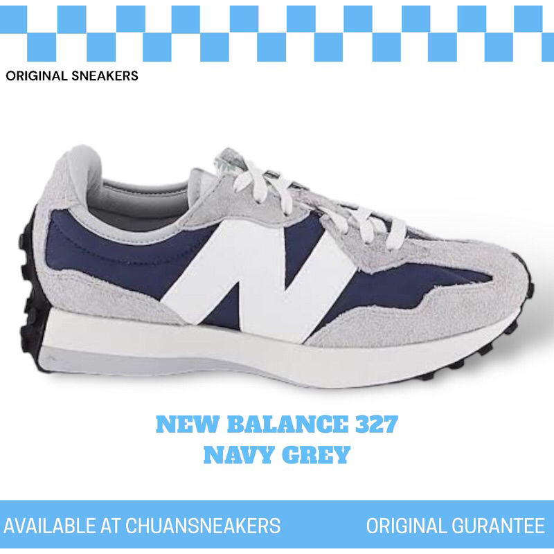 New Balance 327 Navy Grey Original Resmi