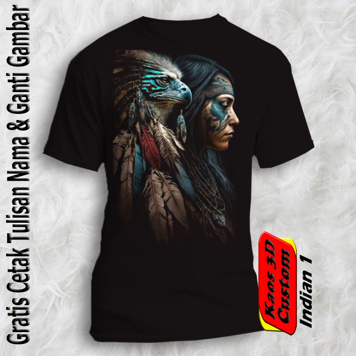 Kaos Custom Gambar Indian Apache