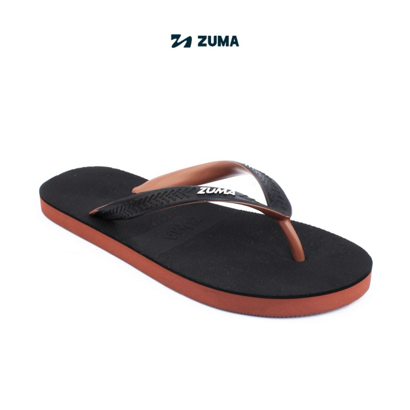 Sandal Zuma Men Black Series Hitam Terracota / Sandal Jepit Karet Cowok