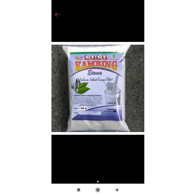 

SUSU KAMBING ETAWA TANPA GULA 500GR