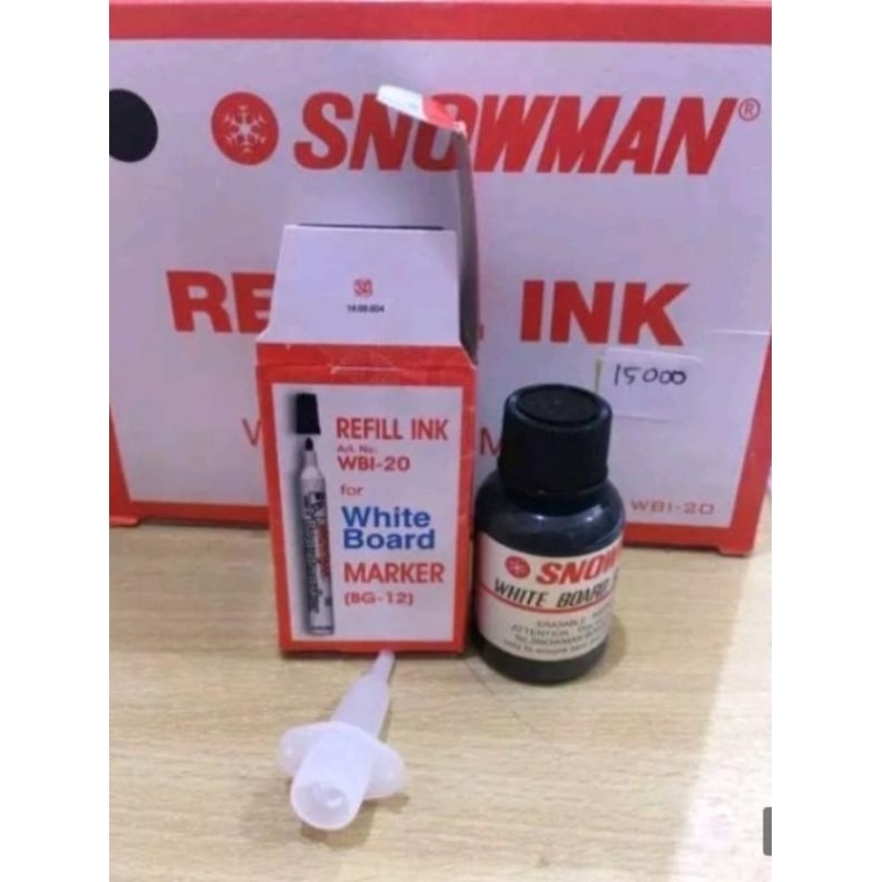 

Isi Revil Tinta Spidol White Board Snowman Hitam, Biru, Merah