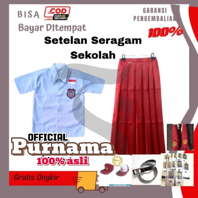 SERAGAM SEKOLAH SD PEREMPUAN SETELAN ORIGINAL PURNAMA