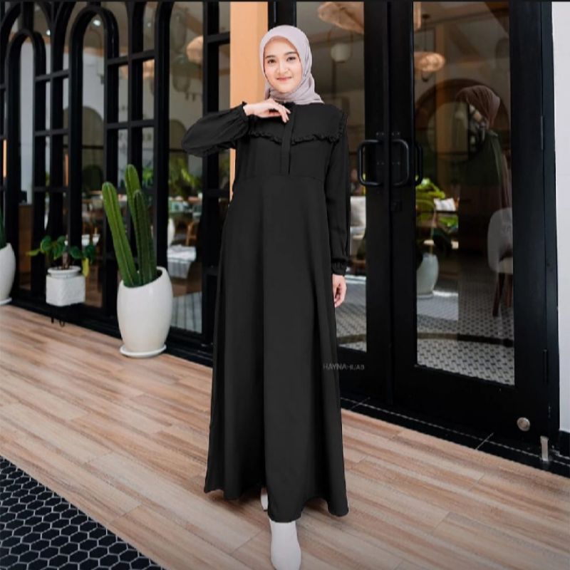 Gamis Wanita Bahan Crinkle Airflow Premium//Gamis Muslimah//Terbaru//Model Elegan//Bayar di Tempat
