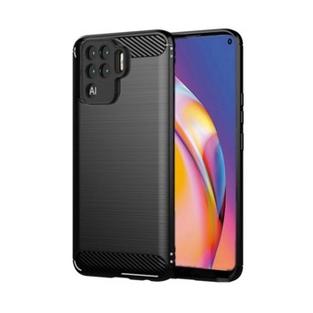 Case OPPO Reno 5F Fiber Softcase Carbon Premium - (Black)