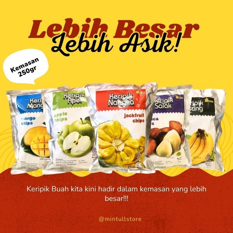 

CAMILAN KERIPIK BUAH OVEN NANGKA APEL SALAK NANAS MANGGA PISANG LEVINA OLEH-OLEH MALANG 250 GRAM