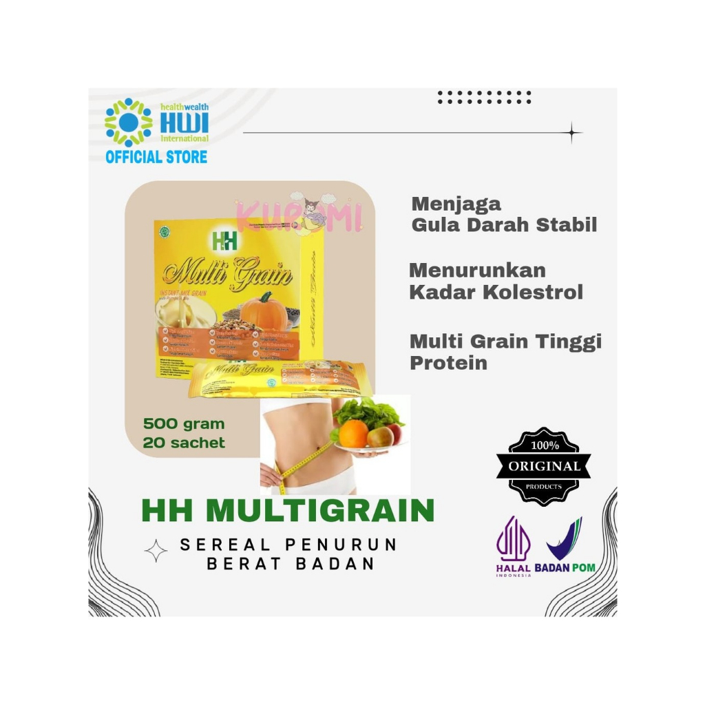 

HH MULTI GRAIN sereal solusi kolesterol dan diabetes 500 g @ 30 sachet