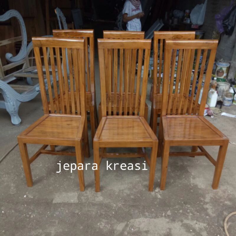 kursi makan balero kayu jati, kursi cafe balero kayu jati jepara