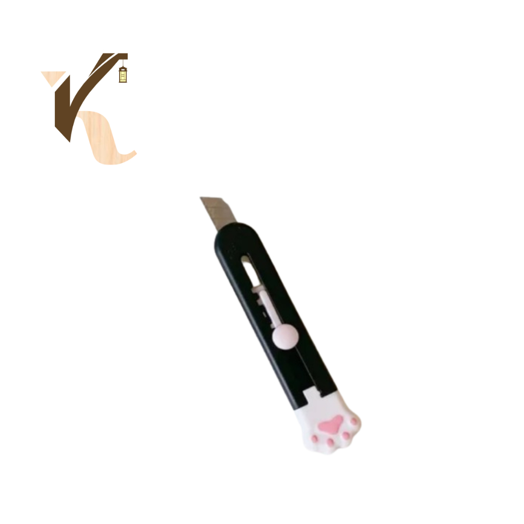 

Cutter Mini Portable hitam Pisau Pemotong Kertas Model Animal / Kater Mini Cutter Unboxing Paket / Silet Kecil Travelling