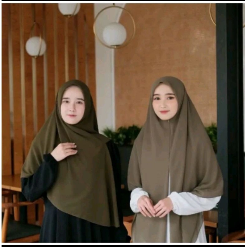 cod hijab zipper syar'i jumbo resleting set cadar /hijab segi empat zipper instan