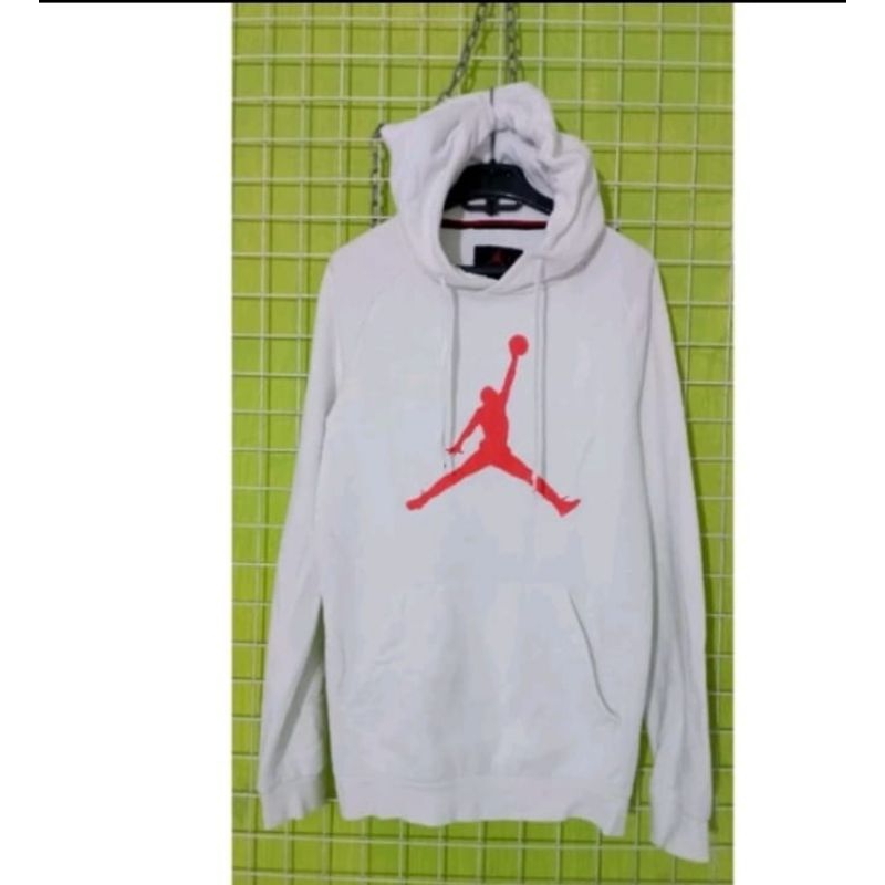 Air Jordan Original Hoodie Snow White Preloved Jaket Second Branded