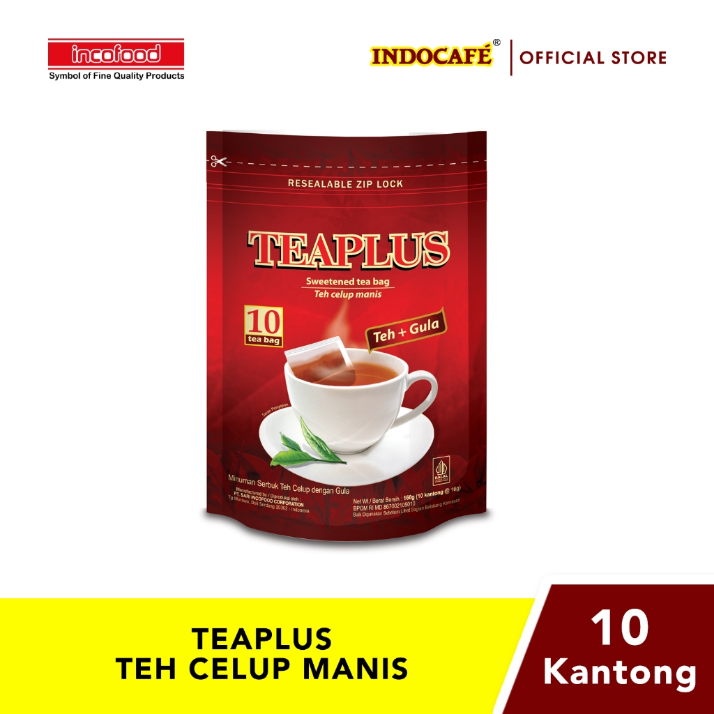 

TEAPLUS - Teh Celup Manis (10 kantong)