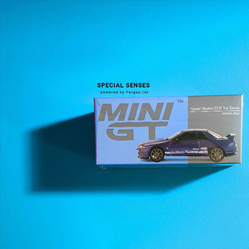 Mini GT 589 Nissan Skyline GT R Top Secret VR32 Metallic Blue