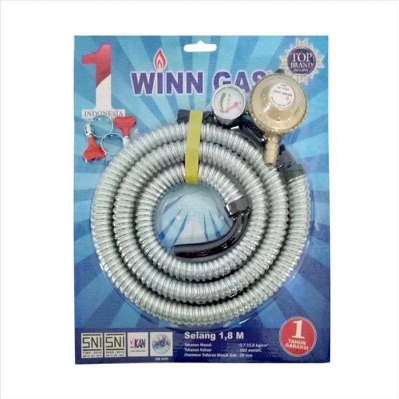 REGULATOR DAN SELANG GAS WINN GAS W 298 M [REGULATOR SELANG GAS]