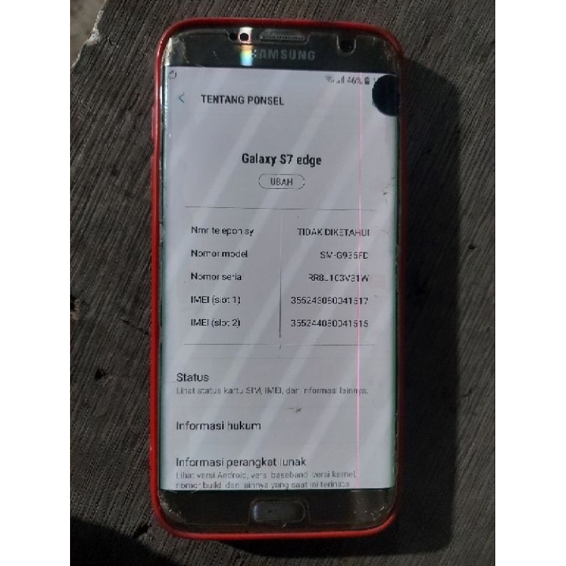 samsung S7 edge, internal 32Gb & 128GB, Ram 4Gb, 2 slot Sim