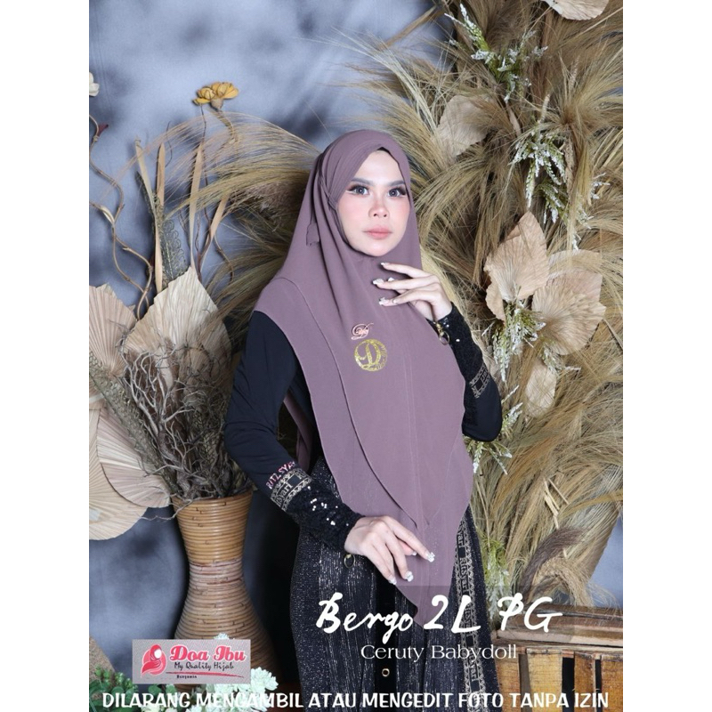 993 JILBAB Doa Ibu Ceruty 2 layer Siria nonped pressgold/Hijab Doi Ori By Bunyamin