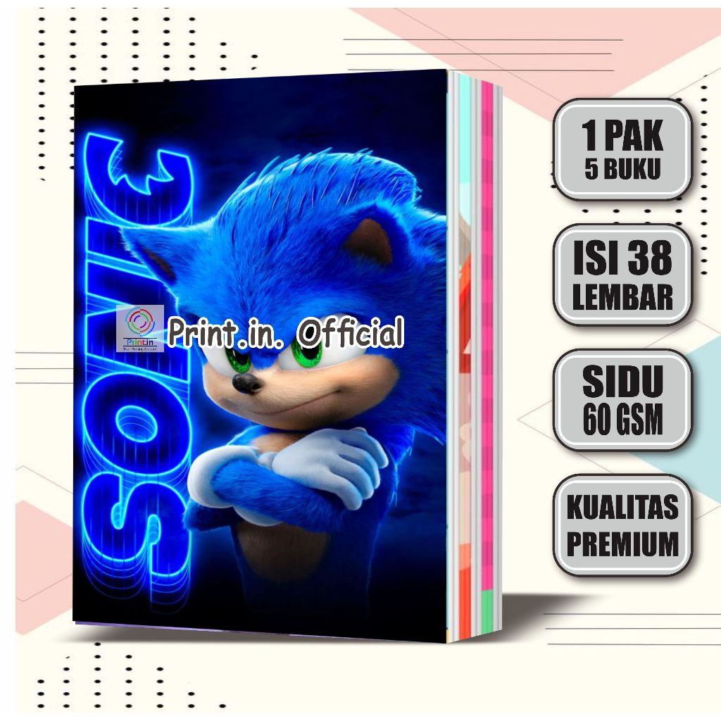 

Buku Tulis Custom Sonic 38 Lembar / Buku Tulis Sekolah