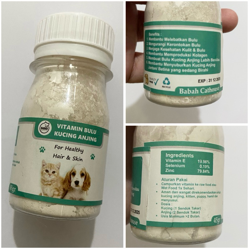 Preloved New Vitamin bulu kucing dan anjing dari Baba Cathouse [BACA DESKRIPSI]