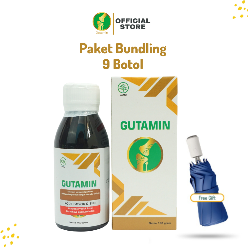 

Gutamin Madu Paket 9 Botol Berat Bersih 350 Gram Free Gift Payung Lipat