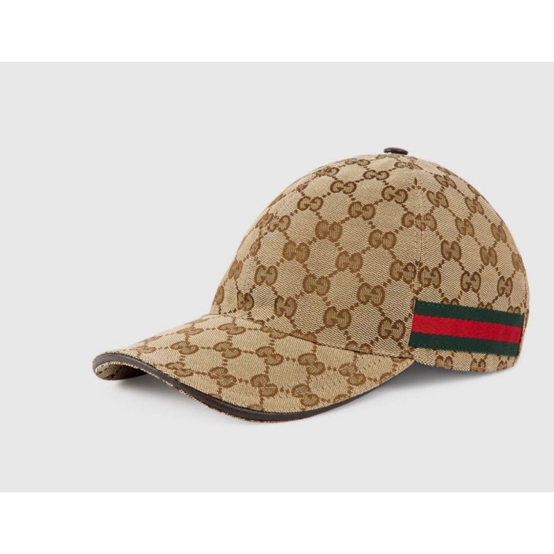 FAST SALE NETT ‼️Gucci Beige Web Detail GG Canvas Baseball Hat M + Original Dustbag