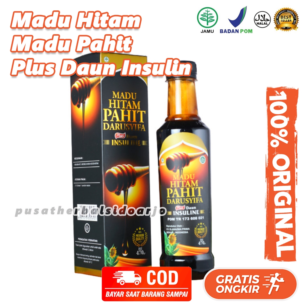 

Madu Hitam Pahit Plus Daun Insulin Darusyifa 470gr Plus Daun Insulin Original Asli Kemasan Baru Madu Hitam Darusyifa 470 gram