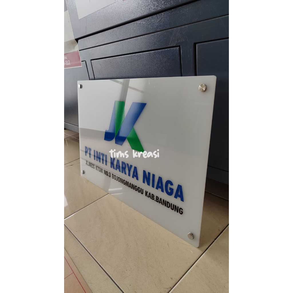 Papan Nama PT | Plang Akrilik | Papan Akrilik | Signage | Plang Nama Usaha