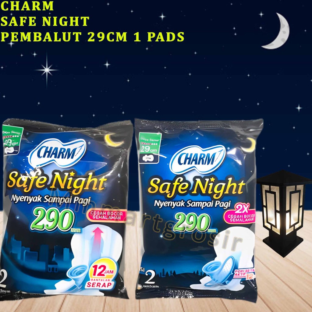 Charm / Pembalut Safe Night / Softex Night Wing / 29cm 1pads