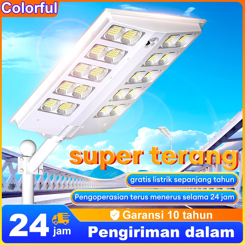 lampu outdoor tenaga matahari 1500W lampu led surya Lampu Jalan SensoLampu Tenaga surya Luar Ruangan