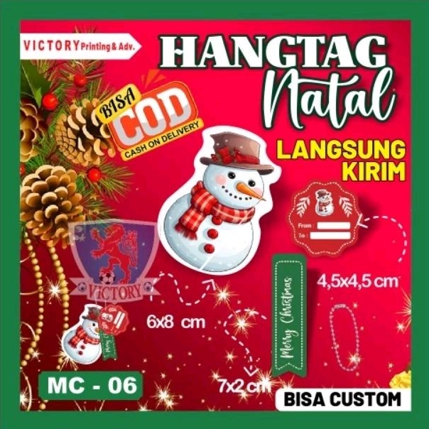 

HANGTAG NATAL CHRISTMAS ISI 1 SET