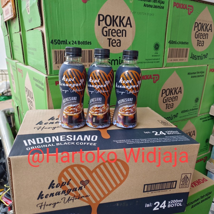 KOPI KENANGAN INDONESIAONO  BLACKCOFFEE 200 ML 1 DUS ISI 24 BOTOL