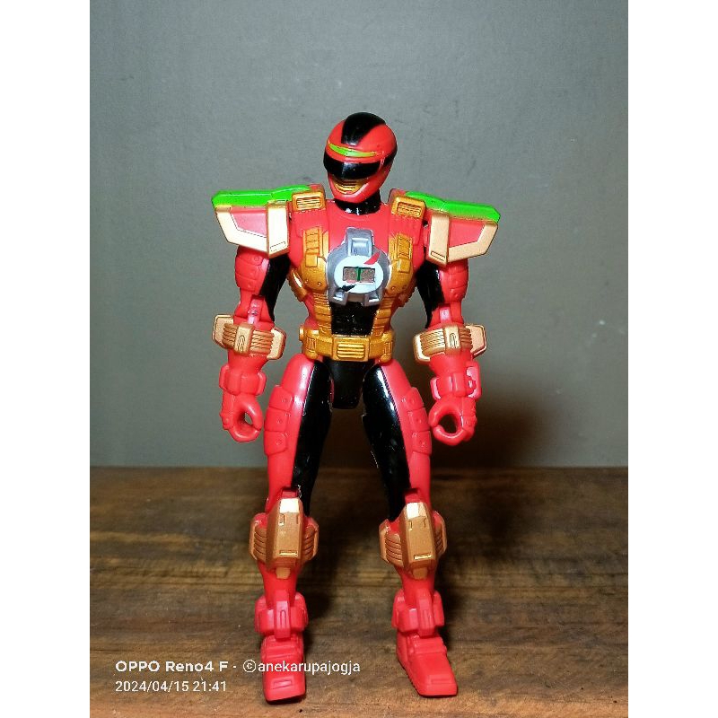 action figure power rangers merah retro